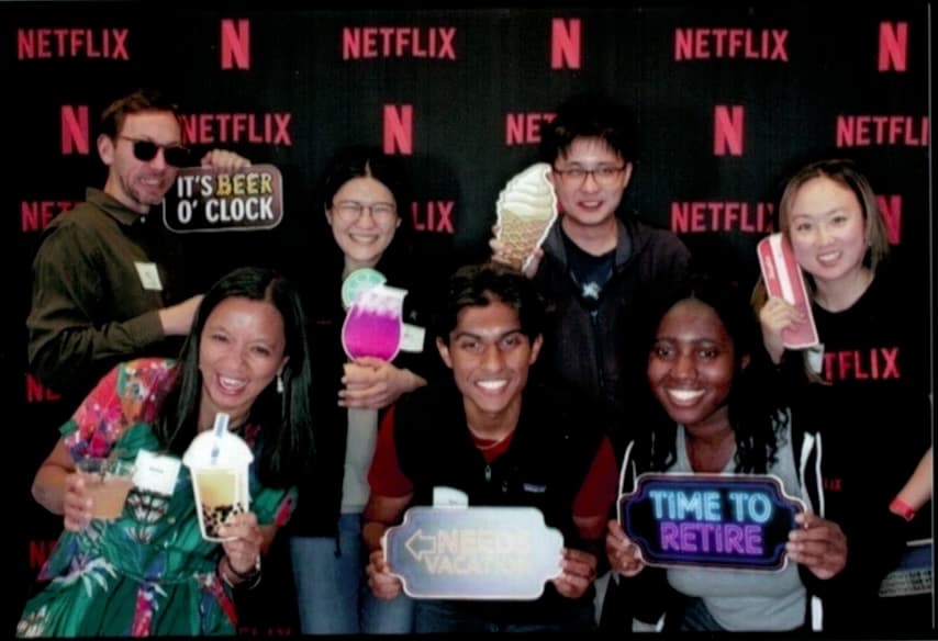 Me and some of my team memnbers at Netflix